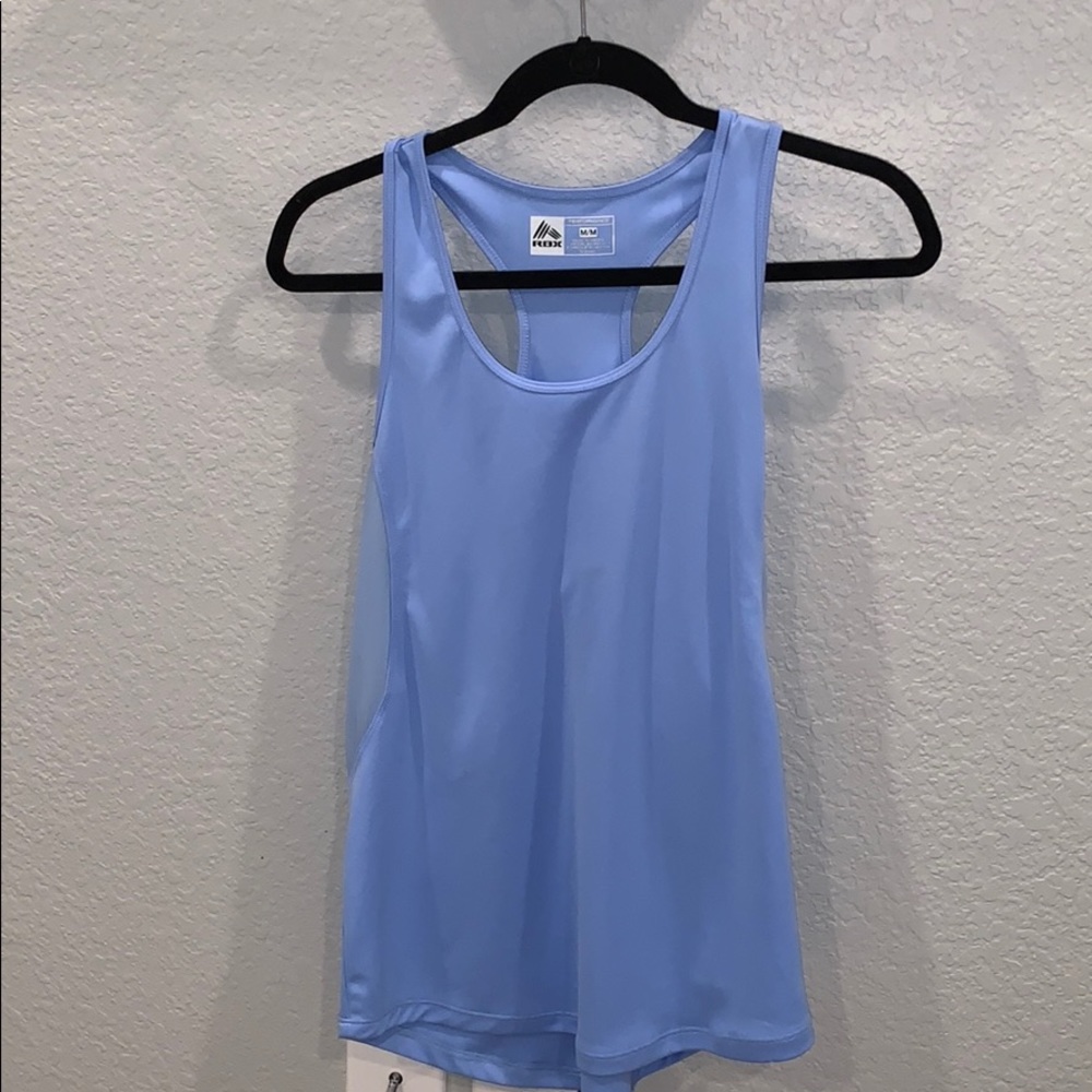Blue workout tank